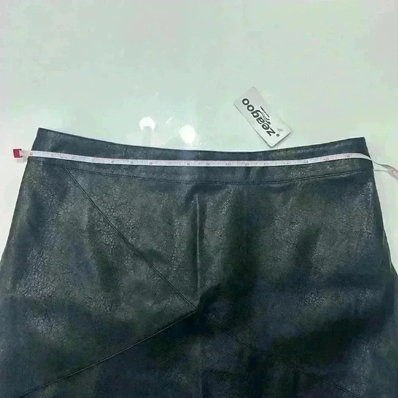 NWT Faux Leather High Waisted Bodycon Slim Mini Skirt Sz XL Item# 5C - Picture 7 of 11